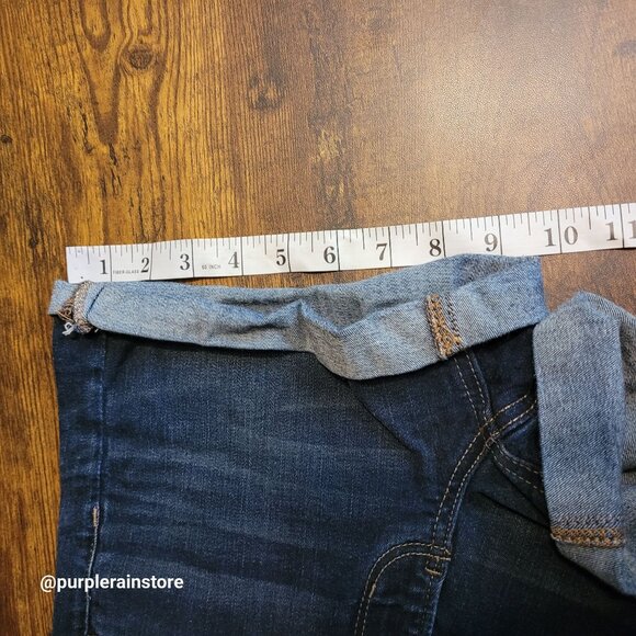 American Eagle Jeans 8 Shortie Cut Off Super Hi Rise Super Stretch Dark Wash - Picture 11 of 12